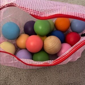 Colorful Wooden Balls Set